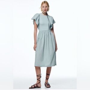 Zara Ruffled Sleeve Dress